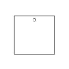 Square, 6.5 x 6.5 cm
