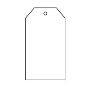 Classic tag, 6.5 X 11cm