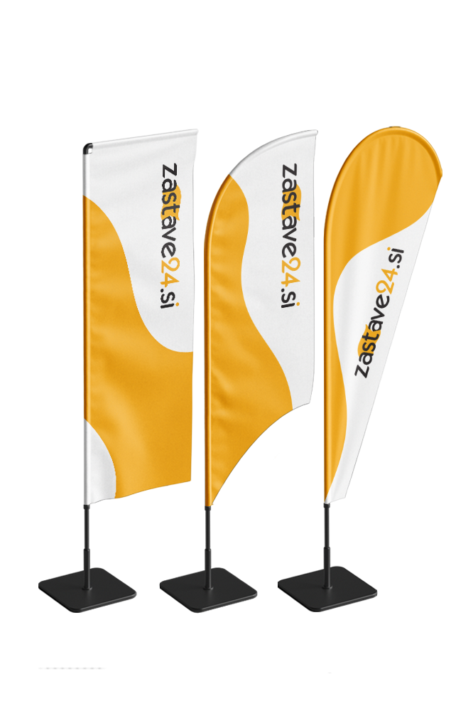 Beachflag reklamne zastave z logotipom podjetja