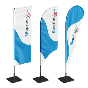 Beachflag reklamne zastave z logotipom podjetja