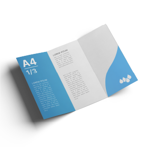 Zloženka 3 x 1/3 A4 (C zgib)