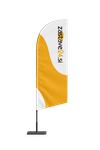 beachflag reklamna zastava v obliki jadra