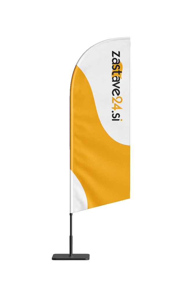 reklamna beachflag zastava v obliki jadra višine 310 cm