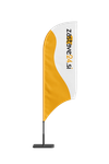 velika reklamna beachflag zastava v obliki konkavnega jadra