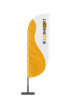reklamna beachflag zastava v obliki konveksnega jadra višine 310 cm