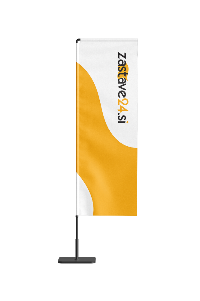 reklamna beachflag zastava pravokotne oblike višine 330 cm