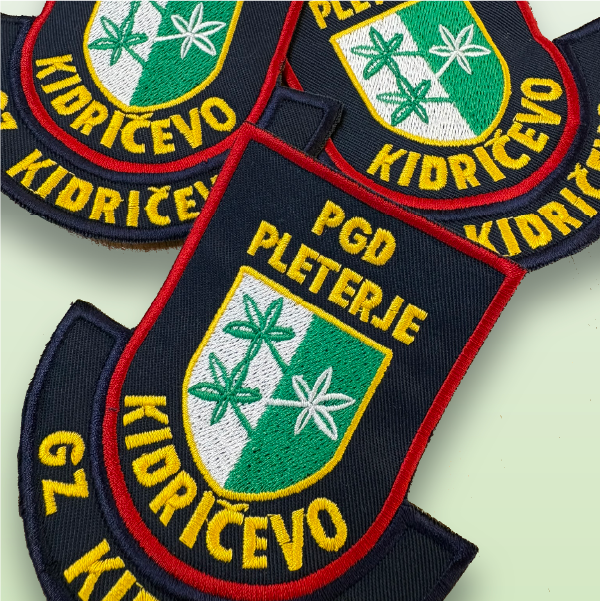 Našitki vezeni za PGD Pleterje