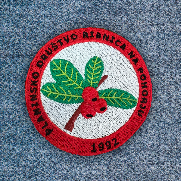 Vezenje za planinsko društvo, našitek