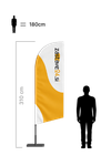 reklamna beachflag zastava v obliki jadra višine 310 cm