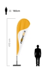 Beachflag kapljica L – višina: 410 cm 1