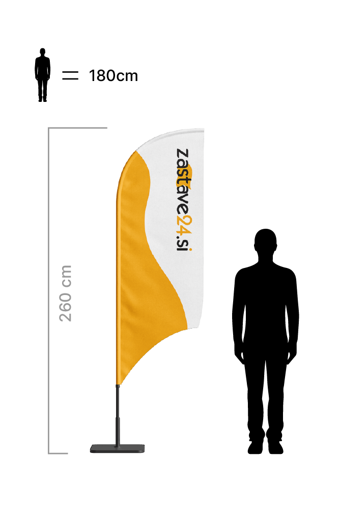 reklamna beachflag zastava oblike jadro konkavno