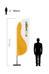 reklamna beachflag zastava v obliki konveksnega jadra višine 310 cm