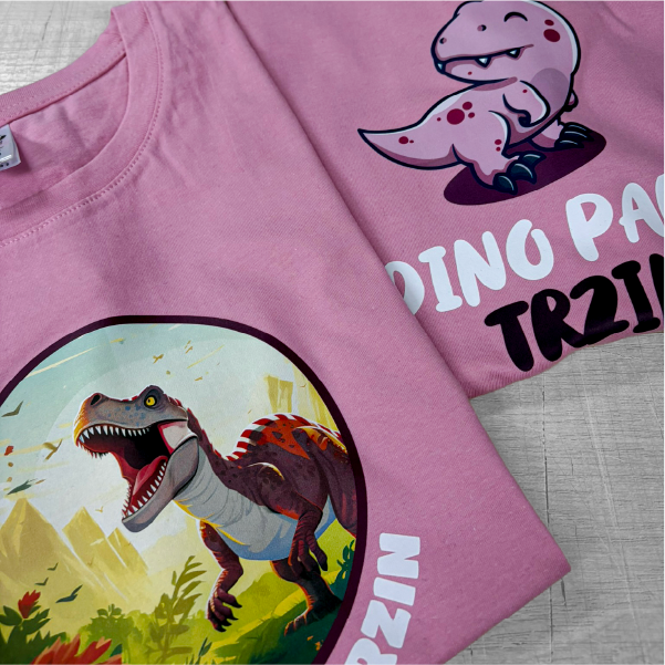 Tisk poljubnega fantastičnega motiva na otroško majico