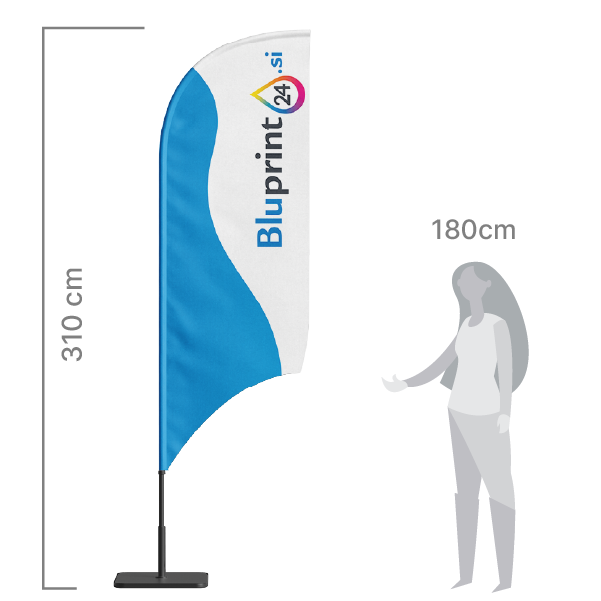 promocijska beachflag zastava v različnih velikostih
