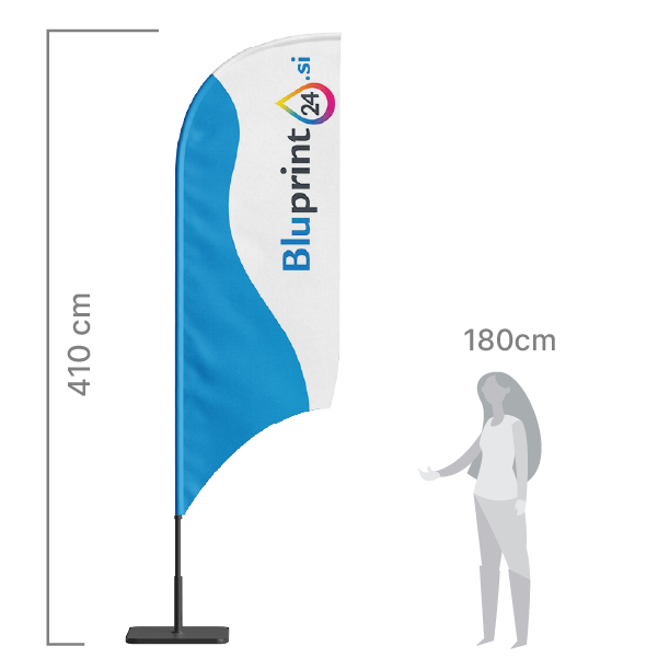 promocijska beachflag zastava v različnih velikostih