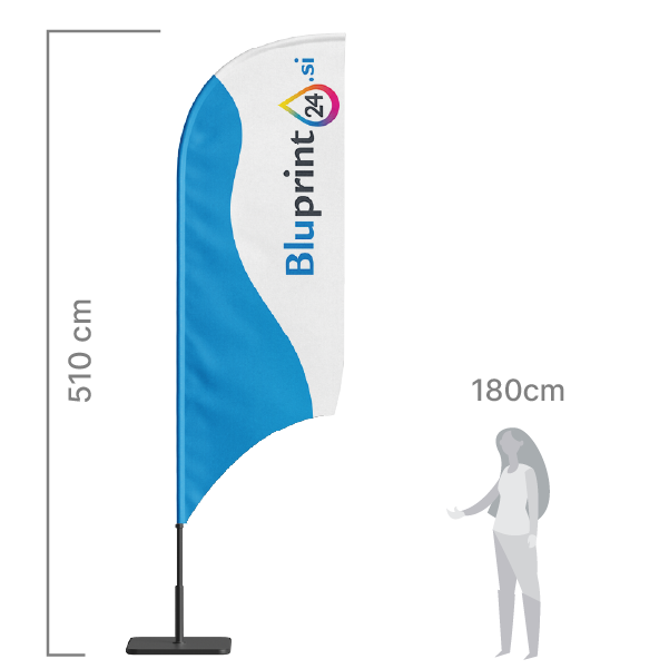 promocijska beachflag zastava v različnih velikostih