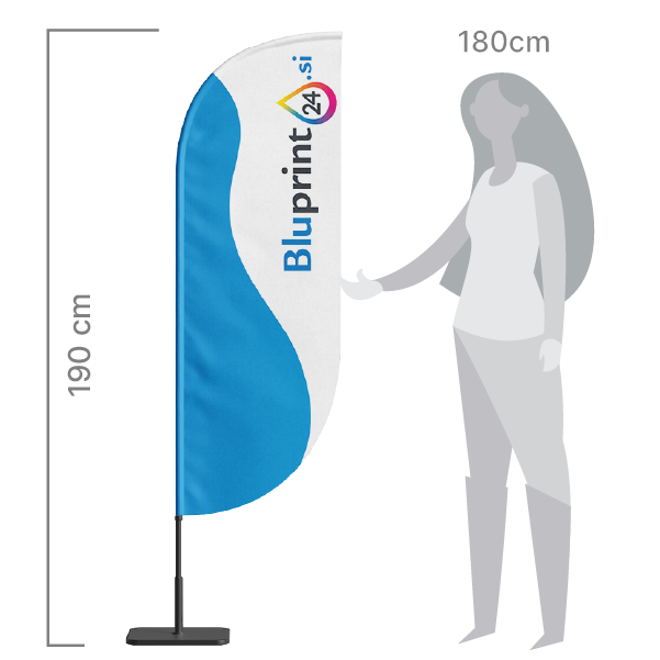 beach flag zastava z logotipom