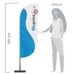 beach flag zastava z logotipom
