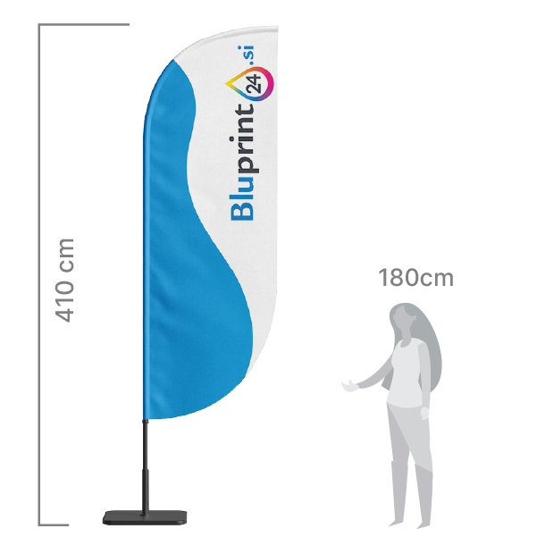 beach flag zastava z logotipom