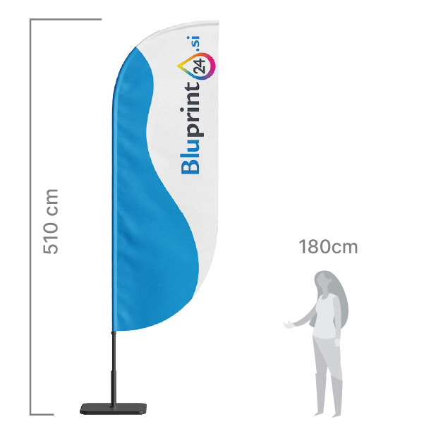 beach flag zastava z logotipom