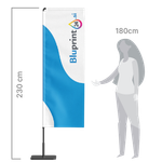 reklamni beachflag v obliki kaplje