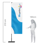 reklamni beachflag v obliki kaplje