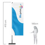 reklamni beachflag v obliki kaplje