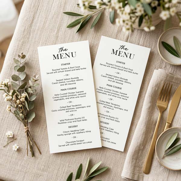 Menu Cards
