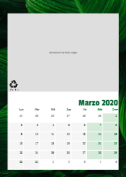 Creativo 02 Calendario de pared A4 100% reciclado