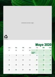 Creativo 02 Calendario de pared A4 100% reciclado