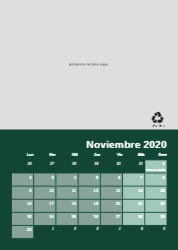 Creativo 01 Calendario de pared A4 100% reciclado