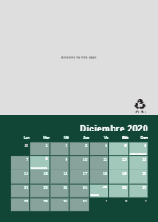 Creativo 01 Calendario de pared A4 100% reciclado