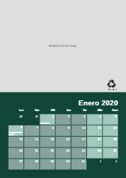 Creativo 01 Calendario de pared A4 100% reciclado