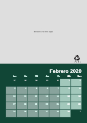 Creativo 01 Calendario de pared A4 100% reciclado