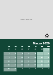 Creativo 01 Calendario de pared A4 100% reciclado