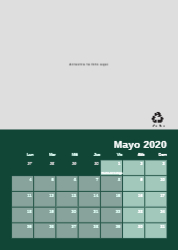 Creativo 01 Calendario de pared A4 100% reciclado