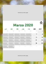 Creativo 06 Calendario de pared A4 100% reciclado