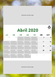 Creativo 06 Calendario de pared A4 100% reciclado