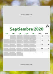 Creativo 06 Calendario de pared A4 100% reciclado