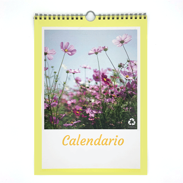 Calendari de paret A4 a una cara en paper 100% reciclat (21x29.7 cm.)