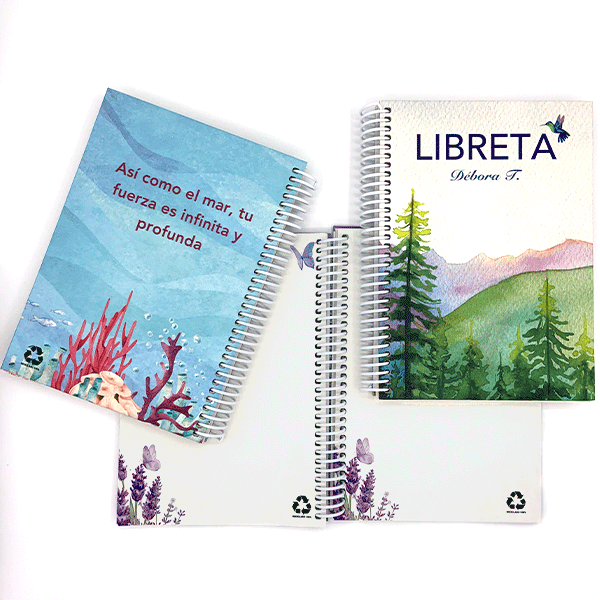 Libreta A5 en tapa dura 100% Reciclada