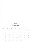 2025 - Hængekalender Block PDF A4