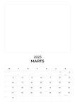 2025 - Hængekalender Block PDF A4