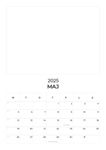 2025 - Hængekalender Block PDF A4