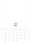 2025 - Hængekalender Block PDF A4