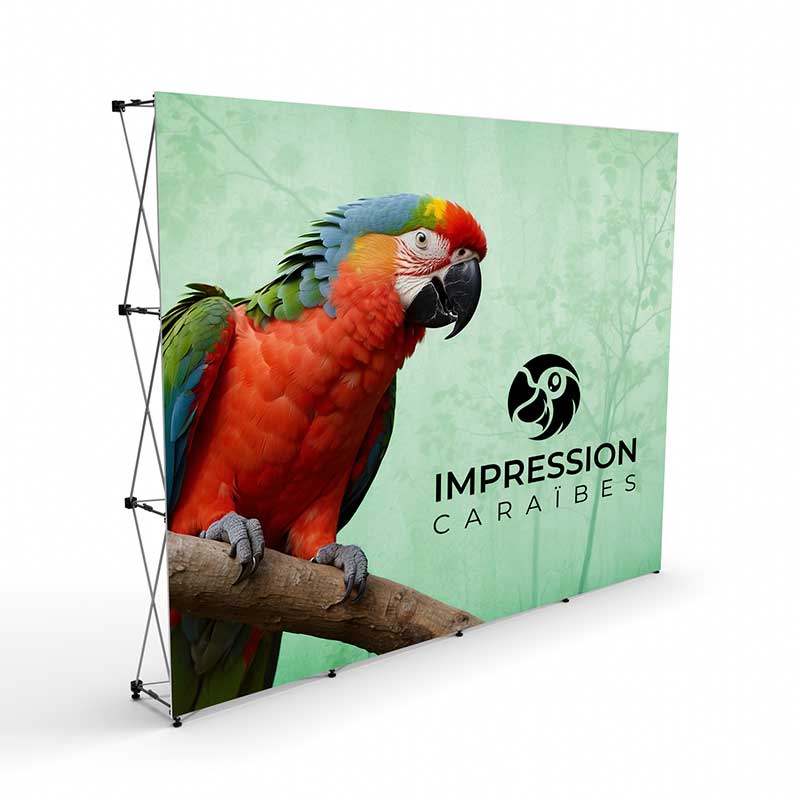 Stand parapluie textile personnalisé - Guadeloupe