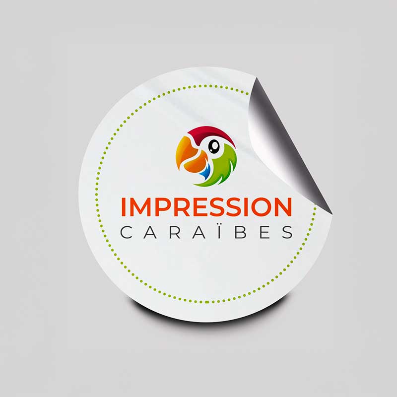 Sticker vinyle Rectangle Sticker vinyle Rectangle personnalisé - Guadeloupe