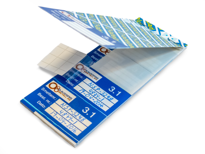 Halv-laminerte etiketter