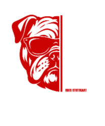 Bull dog Red/White