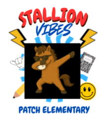 Patch Design 1a blue text
